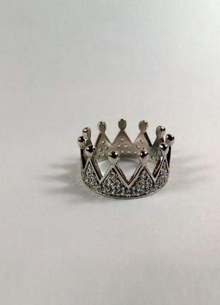 Кільце корона з срібла