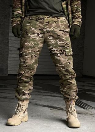 Чоловічі зимові тактичні штани камуфляжні на флісі  ⁇  армійські штани теплі мультикам