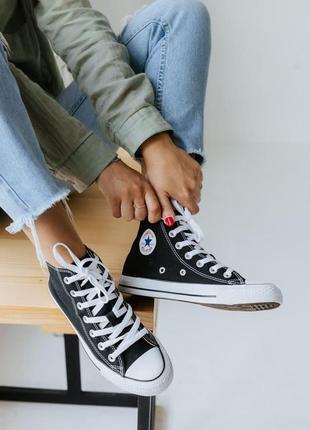 Кеды женские converse MEN black high конверс