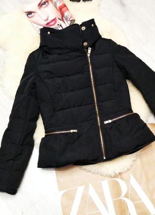Куртка пуховик . пуффер. натуральний пуховик косуха zara.