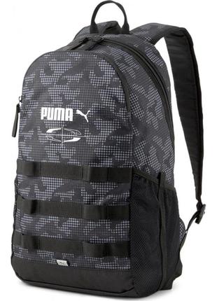 Рюкзак спортивний puma style backpack 078040 06 (чорний, м'які ремені, відсік під ноутбук, 21 л, бренд пума)