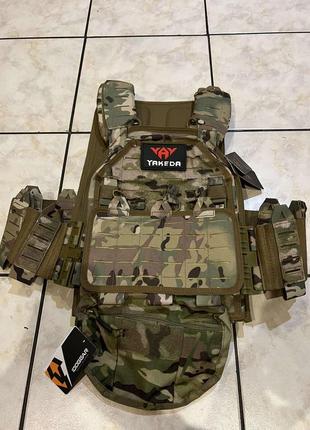 Плитоноска/броньожилет plate carrier&nbsp;cordura 1000 yakeda vt-6094a/5.11/helikon/idogear/emerson/8fields6 фото