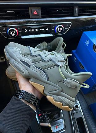 Adidas ozweego adiprene pride khaki, кроссовки мужские адедас хаки, кроссовки мужественные адидас хаки