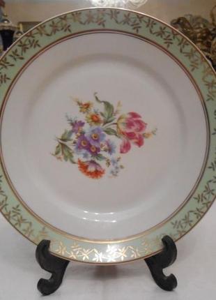 Антикварна тарелка - 23.5 см. цветы мейсенский букет фарфор германия №802))3 фото