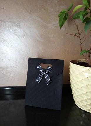 Подарочный пластиковый пакет на липучке с атласным батиком 12х16см и 38х28см