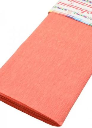 Гофрированная бумага " морковный  "50*200 см 26г/м2 жатка креп гофра krepina креповая бумага1 фото