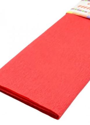 Гофрированная бумага " красный "50*200 см 26г/м2 жатка креп гофра krepina креповая бумага1 фото