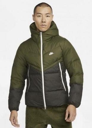 Топ! куртка зима ❄️ тёплая 🔥 nike down fill hooded jacket dv5121-326 парка базовая хаки winter warm