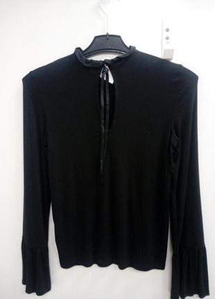 Кофта, женская, блуза, легкая, черная, topshop, s, eur36 3