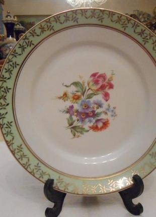Антикварна тарелка - 23.5 см. цветы мейсенский букет фарфор германия №8024 фото