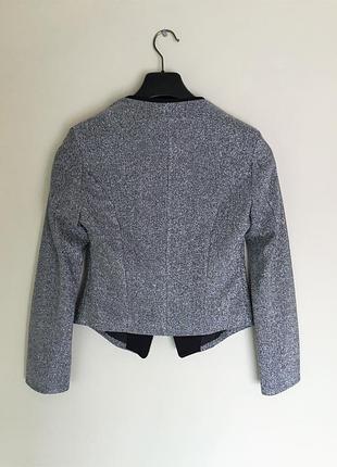 Серебристый блейзер amisu (new yorker) р. s пиджак, жакет металлик
