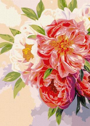 Картина по номерам kho3117 пионовое настроение ©annasteshka, 40*50см идейка