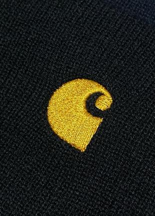 Шапка carhartt chase beanie black4 фото