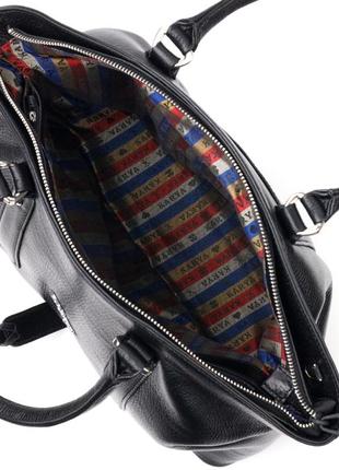 Містка жіноча сумка karya 20881 шкіряна чорний4 фото