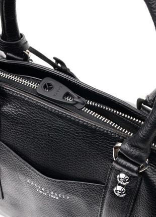 Містка жіноча сумка karya 20881 шкіряна чорний7 фото
