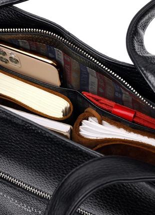Вместительная женская сумка-шоппер с карманами karya 20877 черный6 фото