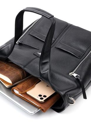 Вместительная женская сумка-шоппер с карманами karya 20877 черный8 фото