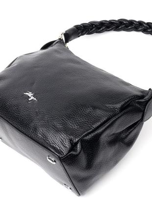 Красивая женская сумка karya 20868 кожаная черный5 фото