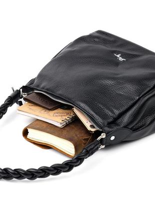 Красивая женская сумка karya 20868 кожаная черный9 фото