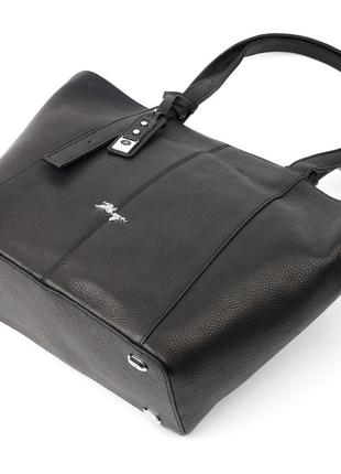 Классическая женская сумка karya 20834 кожаная черный3 фото