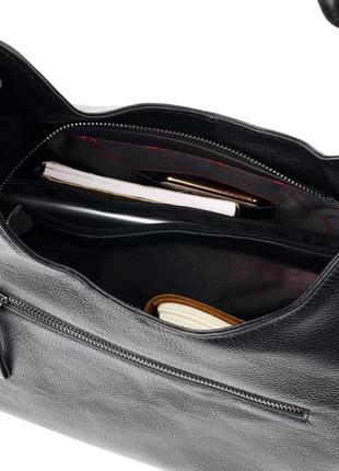 Кожаная женская сумка karya 20867 черный7 фото