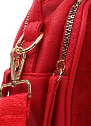 Маленькая женская сумка из эко-кожи vintage 18702 красный3 фото