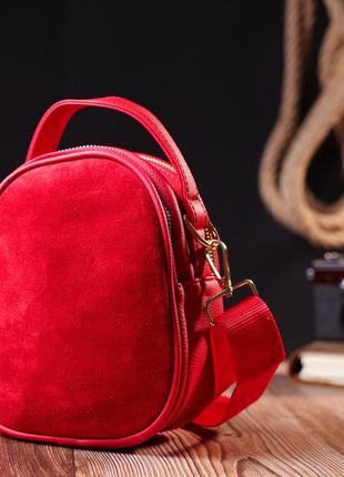 Маленькая женская сумка из эко-кожи vintage 18702 красный8 фото