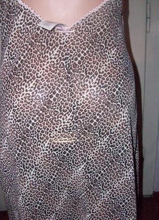 Стильная легкая шифоновая леопардовая пижама пеньюар h&m рр36-38\м7 фото