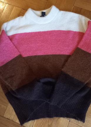 Стильный великолепный свитер оверсайз с добавлением альпаки2 фото