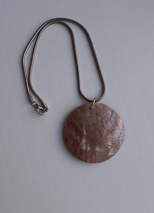 Ланцюжок і кулон перламутр мозаїка