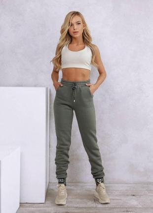 Жіночі спортивні штани s m l xl 2xl 3xl(42 44 46 48 50 52) джоггер на флісі графіт