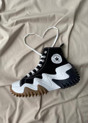 Жіночі кеди top converse run star motion hi ‘black’