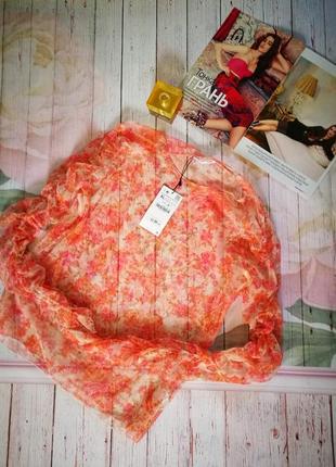 Цветочная блуза сетка m-хl5 фото