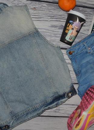 М обалденная фирменная женская джинсовая жилетка жилет2 фото