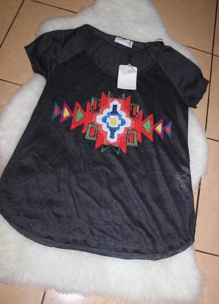 Футболка женская zara collection новая с вышивкой
