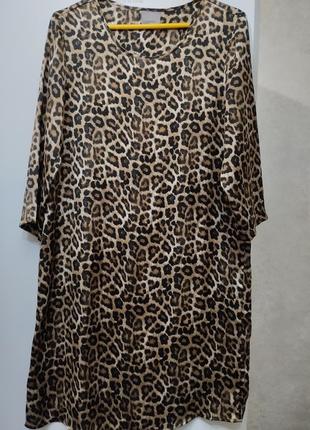 Женское платье свободного кроя леопардовое vero moda3 фото