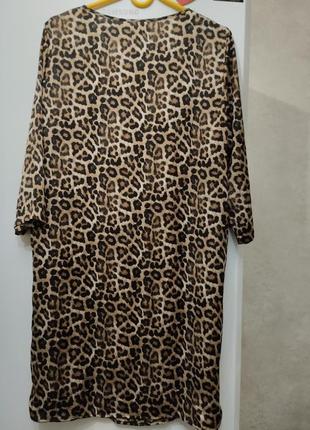 Жіноче плаття вільного крою леопардове vero moda2 фото