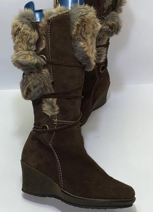 Tamaris замшеві жіночі зимові чоботи 39-й розмір н016 фото