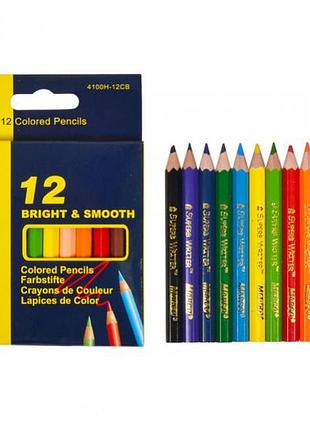 Карандаші кольорові 4100h-12cb 12цв марко