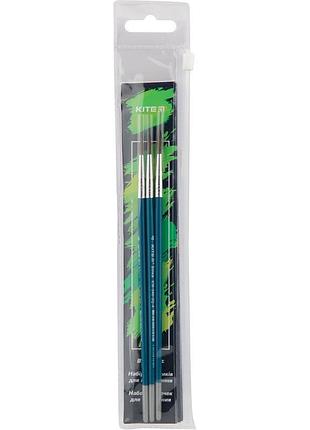 Набір із 3-х пензлів поні круглий 3, 4, 5 в пеналі