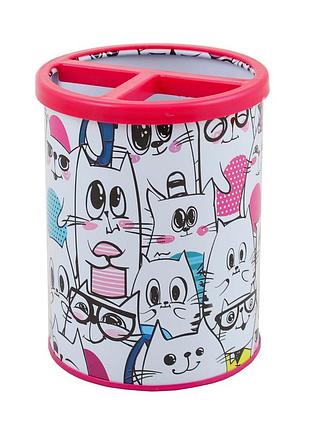 Стакан-підставка yes кругла метал. "cats" 8 * 11см