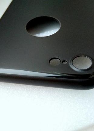 Чорний силіконовий чохол на iphone 7. діагональ 4,74 фото