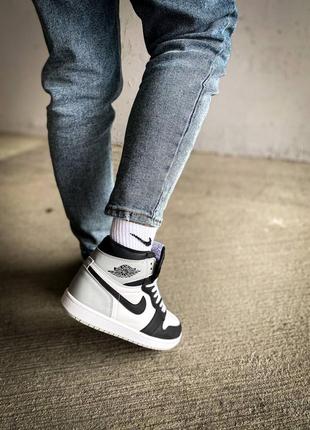 Nike air jordan 1 кроссовки кожаные найк 41-45р6 фото