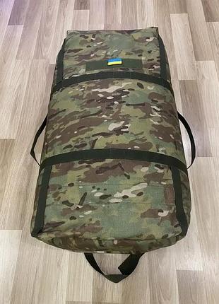 Армейська велика сумка-баул/рюкзак на 130 л. - мультикам4 фото