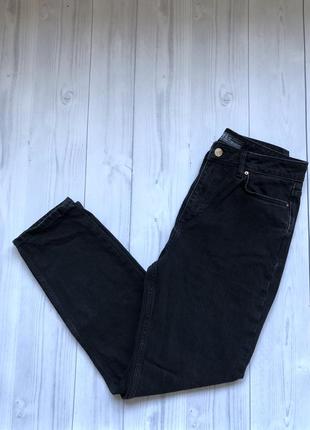 Черные мом джинсы4 фото