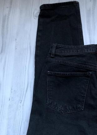 Черные мом джинсы6 фото