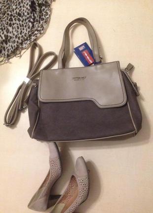 Стильная сумка сotton belt. usa. новая, с биркой.