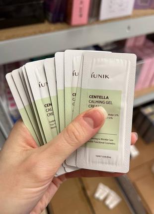 Заспокійливий крем-гель для обличчя з центелла iunik centella calming gel cream 1,5 мл