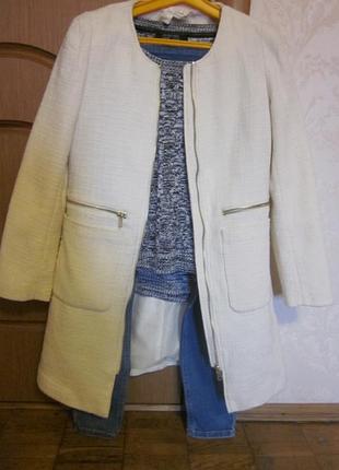 Фирменное пальто - плащ h&m размер xs-s. легкое