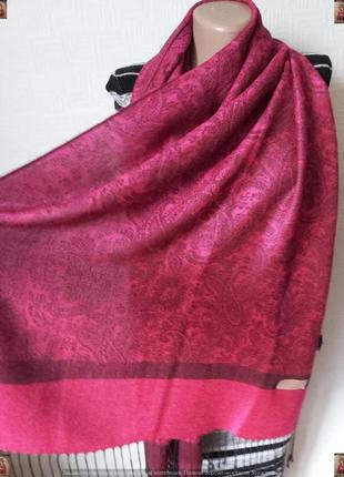 Фірмовий pashmina хустка/шар/платин на 70% pashmina і 30% шлейок у рожевому4 фото